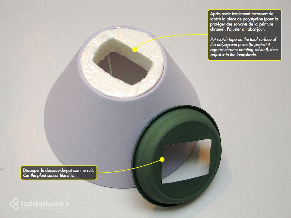 Mise en place du support de flash