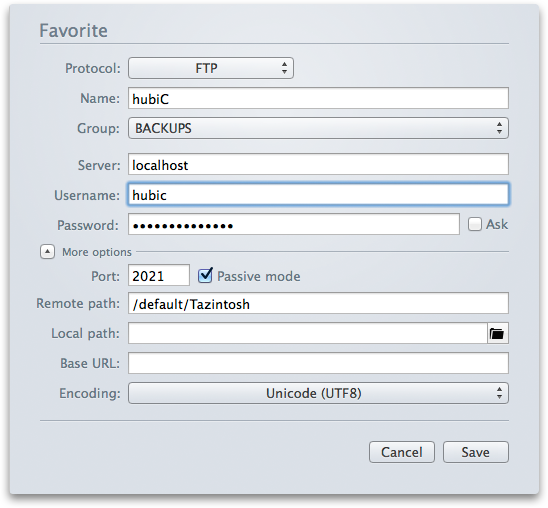 ForkLift Add Favorite