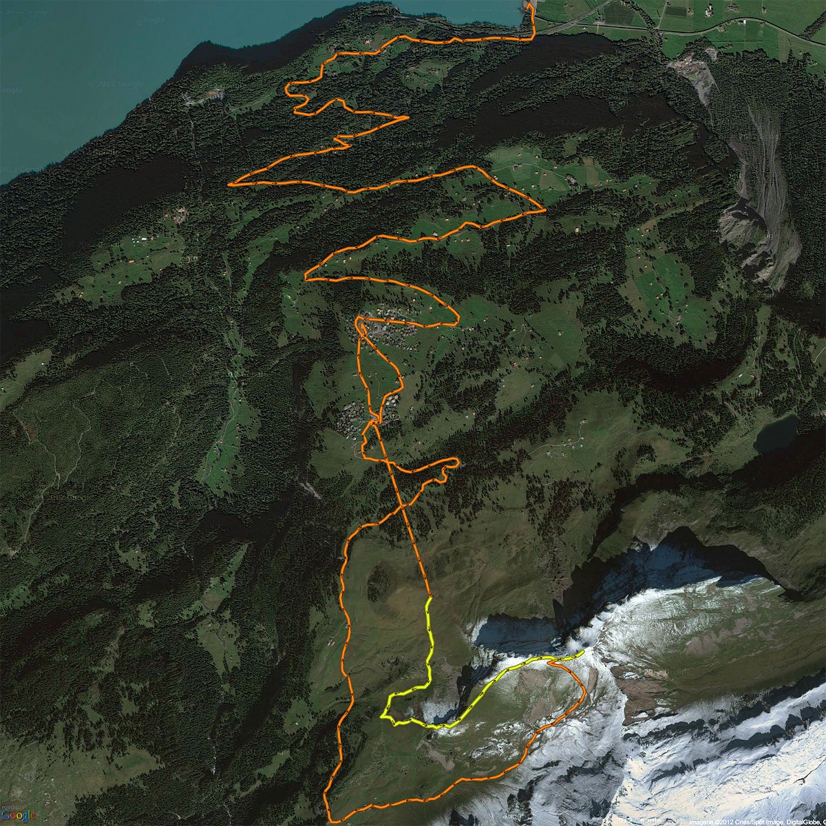 Axalp 2010 - Track GPS de la journée