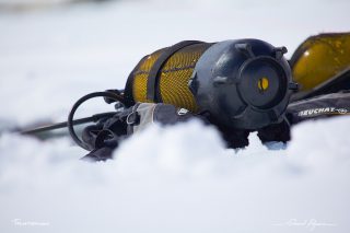 Plong&eacute;e sous glace &agrave; Tignes 