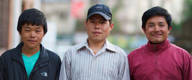 Ira, Samser et Kaji Rai, notre &eacute;quipe trek